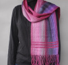 8" Reversile Silk and Merino Wool Stripe Scarf