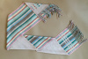 8" Reversible Silk and Merino Wool Light Stripe Scarf